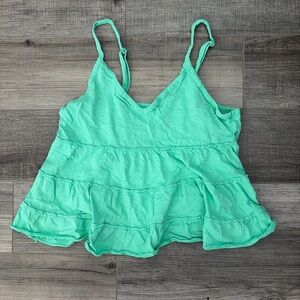 American Eagle Outfitters Mint Green Tiered Camisole